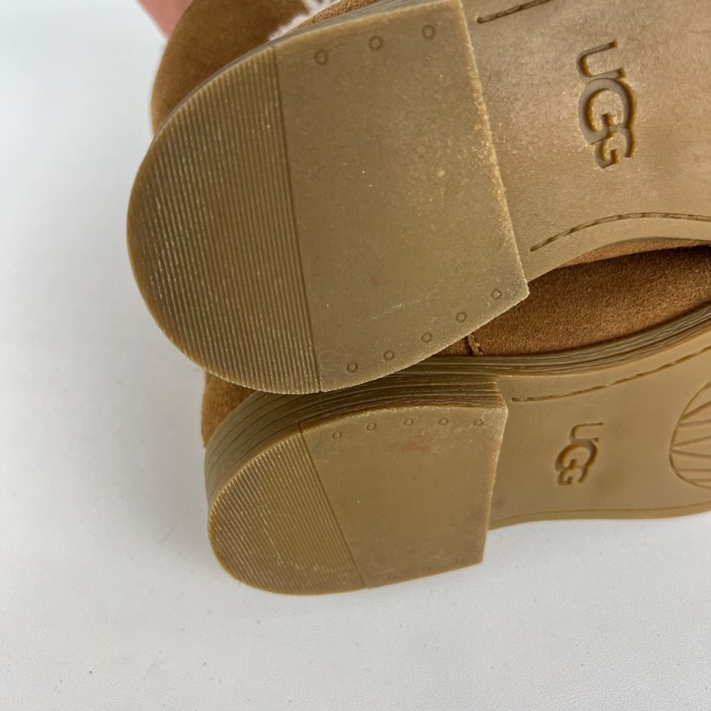UGG Coletta Girls Chestnut Brown Suede Ankle Boots 1094579K Winter Youth size 3 - Picture 14 of 15